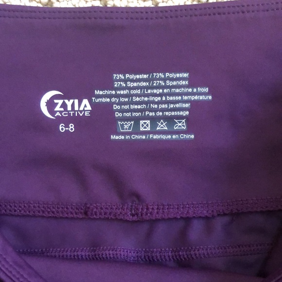 Zaiga active wine red maroon leggings with side pockets small 6-8 - Picture 3 of 5